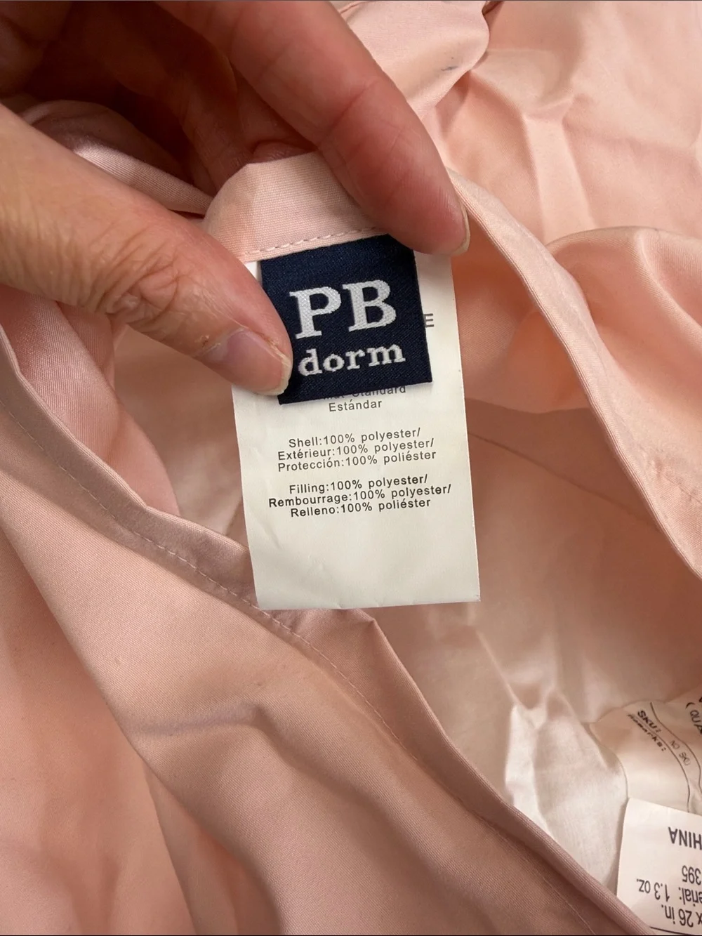 Pottery Barn Teen Whimsical Waves Standard Pillow Sham Cover Blush Pink